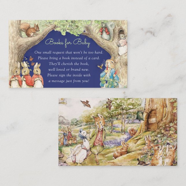 Peter the Rabbit Forest Friends Books for Baby  Enclosure Card (Front/Back)