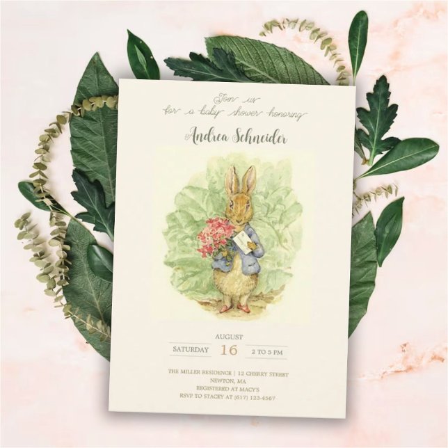 Peter the Rabbit Garden Baby Shower Invitation (Creator Uploaded)