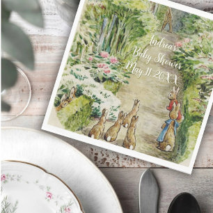 Peter the Rabbit Garden Baby Shower Napkin