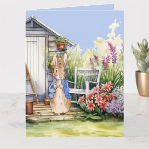 Peter the Rabbit Garden Shed Card