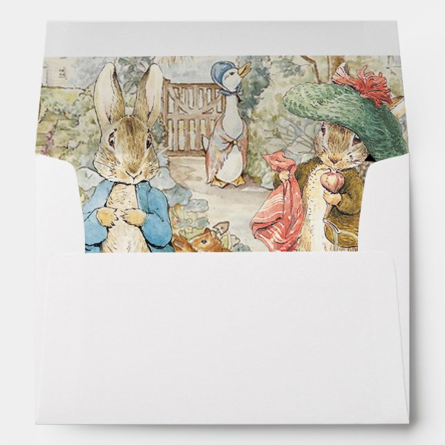 Peter the Rabbit Garden Storybook Birthday Envelope (Back (Bottom))