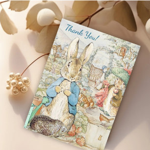Peter the Rabbit Garden Storybook Birthday Thank You Card