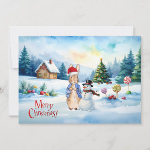 Peter the rabbit Ginger bread house Holiday Card