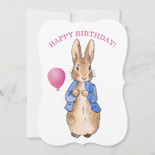 Peter the Rabbit happy birthday greeting Card