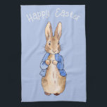 Peter the rabbit Happy Easter greeting Tea Towel<br><div class="desc">Peter the rabbit with a Happy Easter greeting</div>