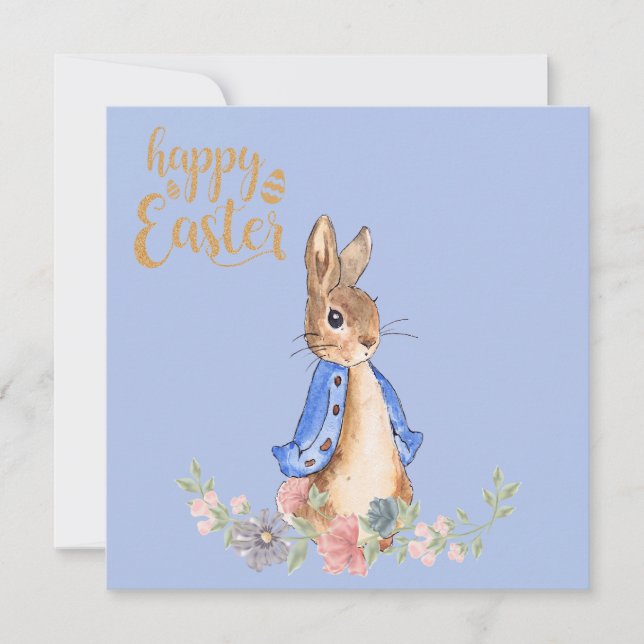 Peter the Rabbit Happy Easter Invitation (Front)