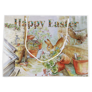Peter the rabbit Happy Easter Large Gift Bag