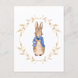 Peter the Rabbit Holding a Blue Butterfly    Postcard
