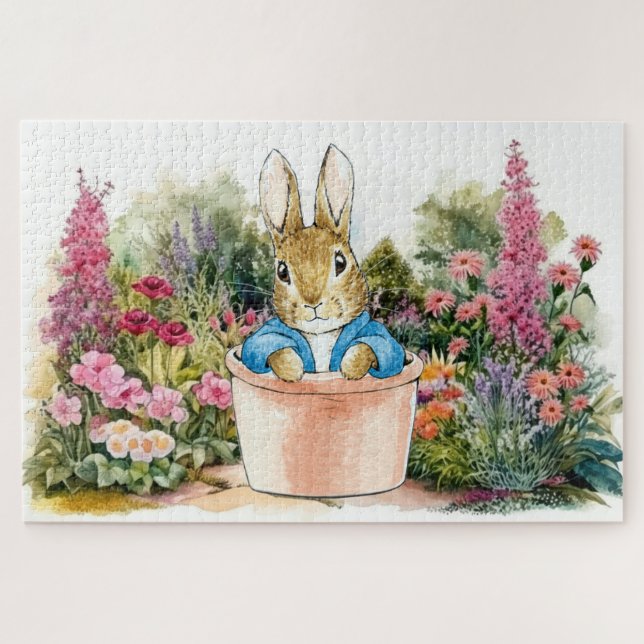 Peter the Rabbit in his garden Jigsaw Puzzle (Horizontal)