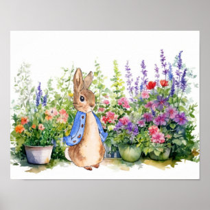 Peter the Rabbit in his garden  Poster