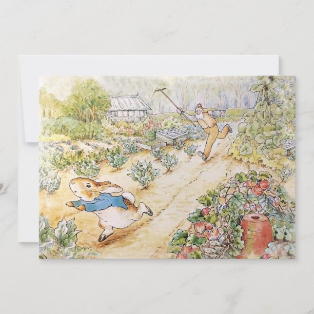 Peter the Rabbit in Mr Mc Gregor's Garden   Invitation (Front)