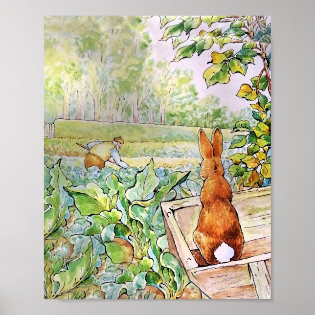 Peter the Rabbit in Mr. Mc Gregor's Vegie Garden Poster (Front)