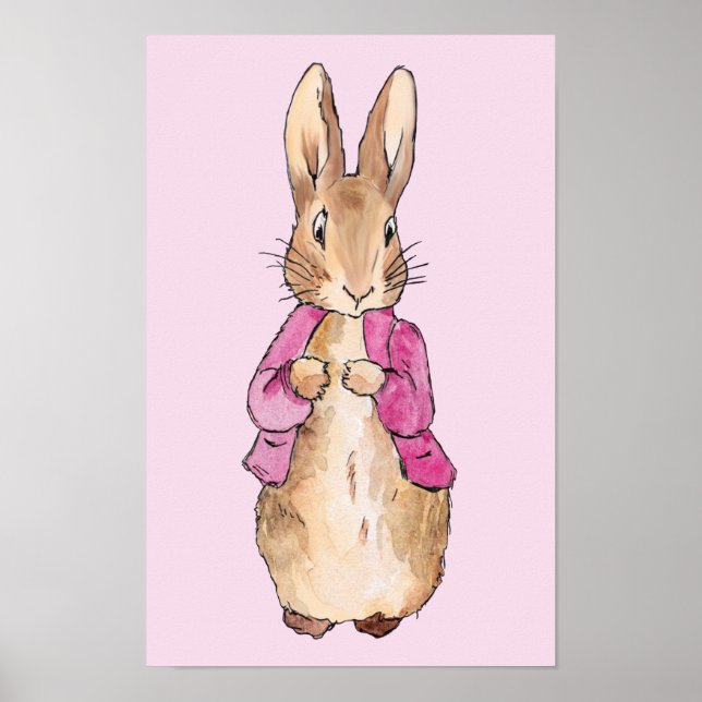 Peter the Rabbit in Pink Jacket Poster (Front)