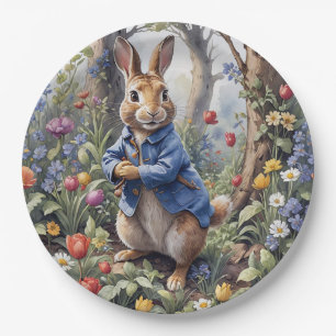 Peter the rabbit in the enchanted forest paper plate
