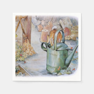 Peter the Rabbit Jumping into a Watering Can   Napkin