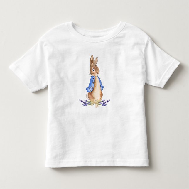 Peter the Rabbit lavender gold bow Toddler T-Shirt (Front)