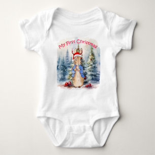 Peter the Rabbit My First Christmas  Baby Bodysuit