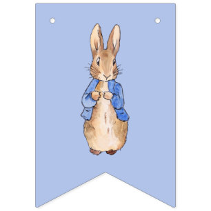 Peter the Rabbit on Blue Background Bunting