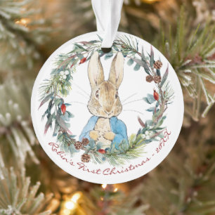 Peter the Rabbit Personalised First Christmas  Ornament