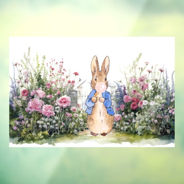 Peter the Rabbit pink gum in his garden (Sheet 3)