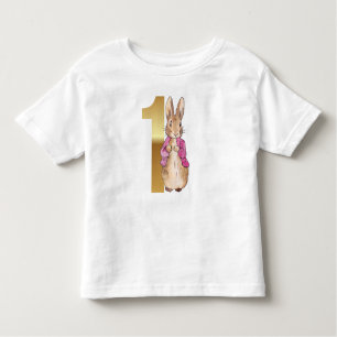 Peter the Rabbit Pink Jacket First Birthday Toddler T-Shirt