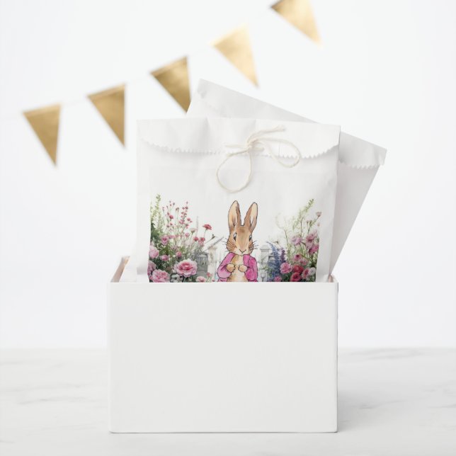 Peter the Rabbit Pink Jacket in his Garden Favour Bag (Party)