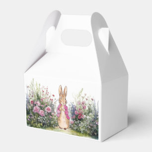 Peter the Rabbit Pink Jacket in his Garden Favour Box