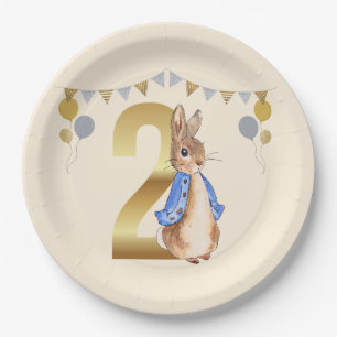 Peter the Rabbit Second Birthday Paper Plate