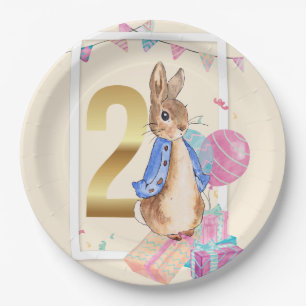Peter the Rabbit Second Birthday Paper Plate