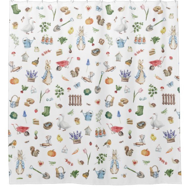 Peter the Rabbit Shower Curtain (Front)