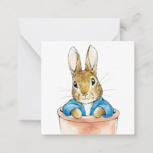 Peter the Rabbit Sitting in a Pot Card