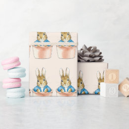 Peter the Rabbit Sitting in Plant Pot Wrapping Paper