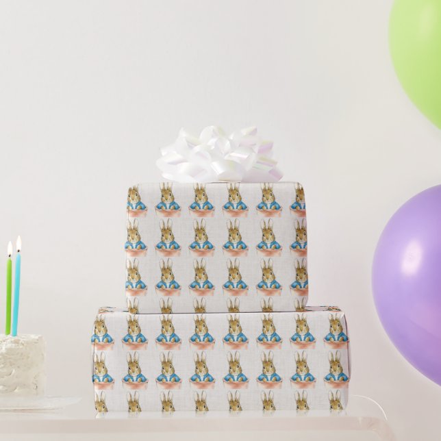 Peter the Rabbit Sitting in Pot Plant Wrapping Paper (Party Gifts)