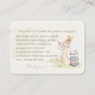 Peter the Rabbit Some Bunny Baby Shower Book Reque Enclosure Card