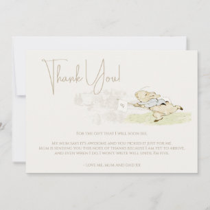 Peter the Rabbit Some Bunny Baby Shower Thank You Card