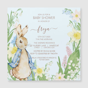 Peter the Rabbit Spring Blooms Blue Baby Shower