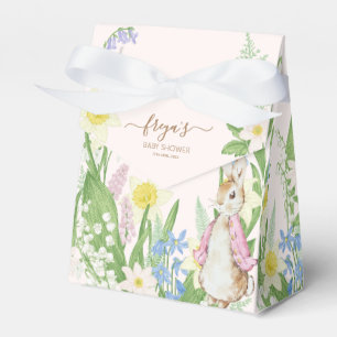 Peter the Rabbit Spring Blooms Pink Baby Shower Favour Box