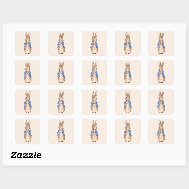 Peter the Rabbit Square Sticker (Sheet)