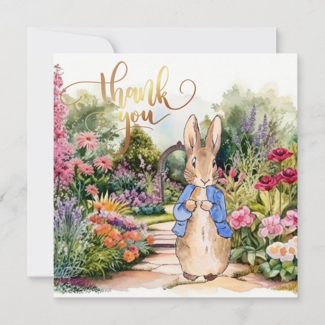 Peter the rabbit Thank you Card (Front)