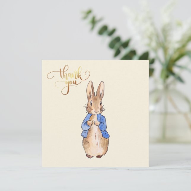 Peter the Rabbit  Thank You Card (Standing Front)