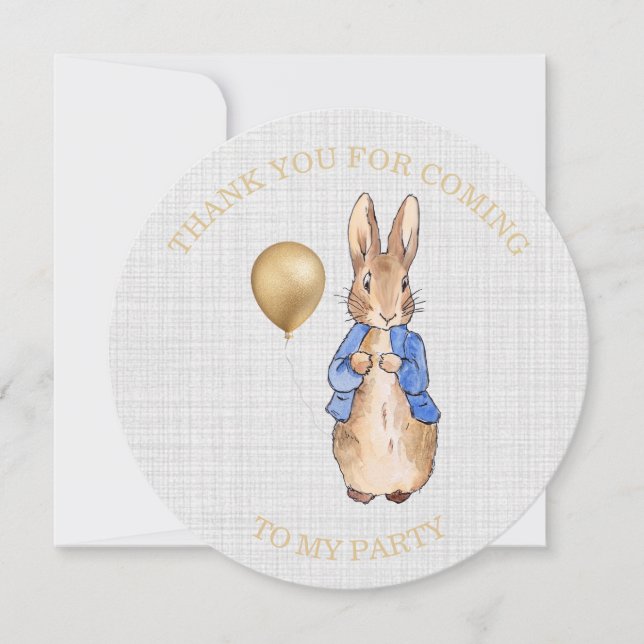 Peter the rabbit Thank you Card (Front)