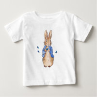 Peter the Rabbit with blue butterflies