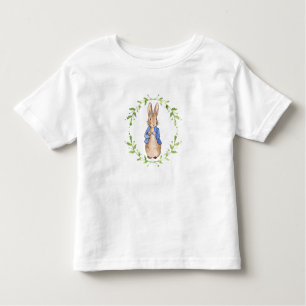 Peter the Rabbit with Green Leafy Wreath   Toddler T-Shirt