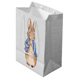 Peter with a Grey Linen background Medium Gift Bag
