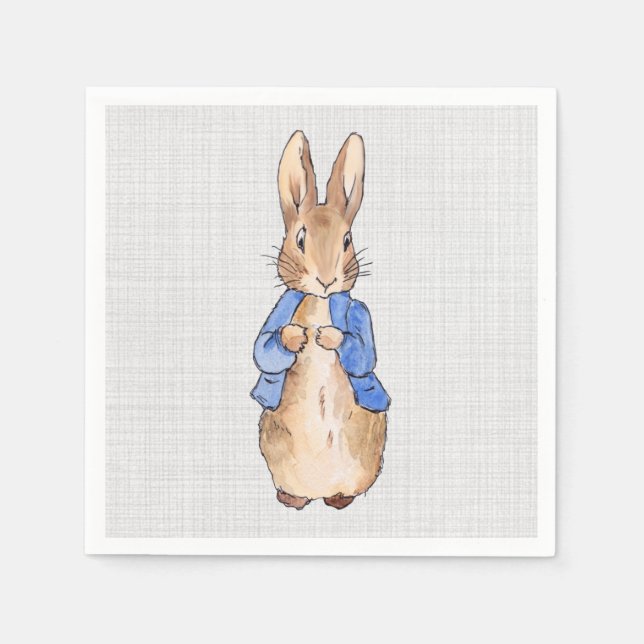 Peter with a Grey Linen background Napkin (Front)