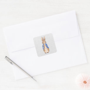Peter with a Grey Linen background Square Sticker