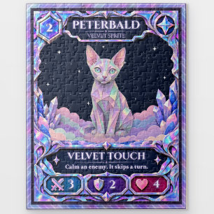 Peterbald Cat, Rainbow Foil Art Jigsaw Puzzle