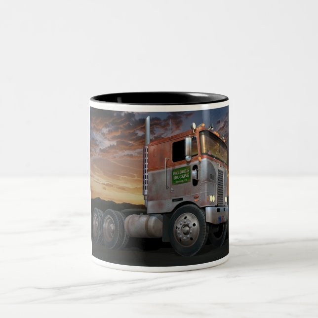 Peterbilt Cabover Two Tone Coffee Mug (Center)