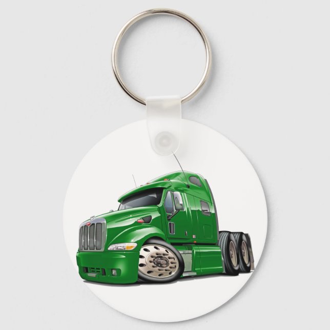 Peterbilt Green Truck Key Ring (Front)