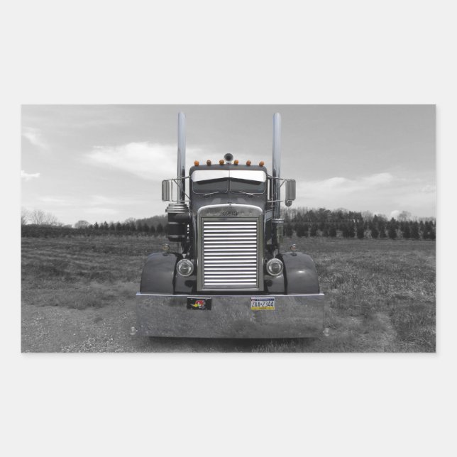 Peterbilt Needle Nose b/w Stickers (Front)